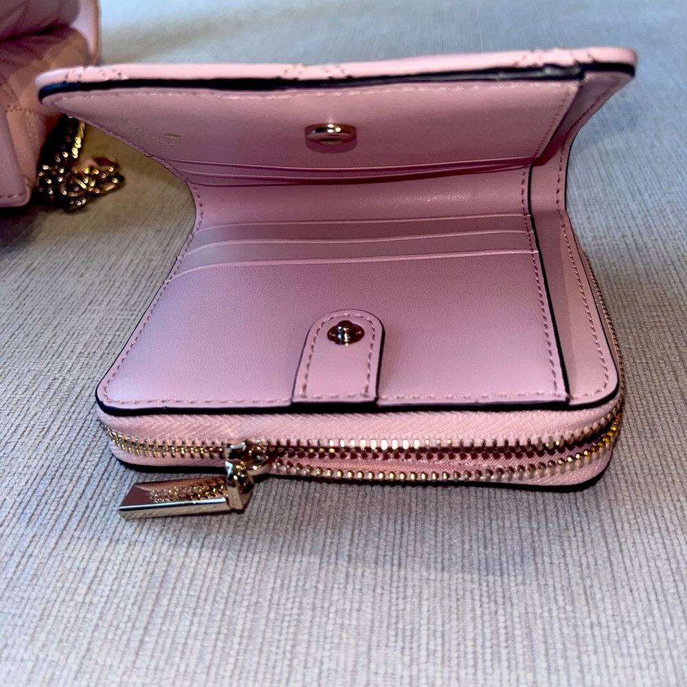 NWT Kate Spade Pink Convertible Shoulder Bag with Matching Wallet - Picture 6 of 7